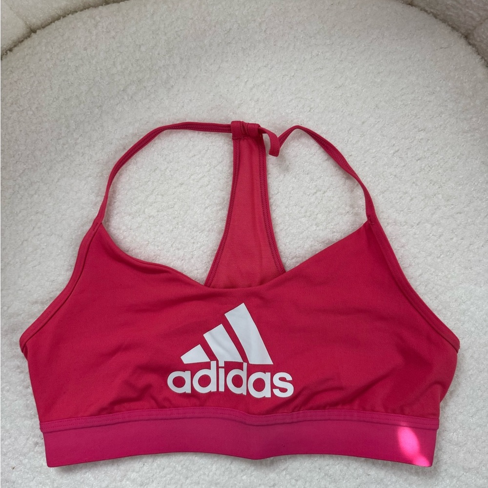 Adidas Racerback Sports Bras - Pink, White, Black Trio in Size Small - Picture 6 of 7